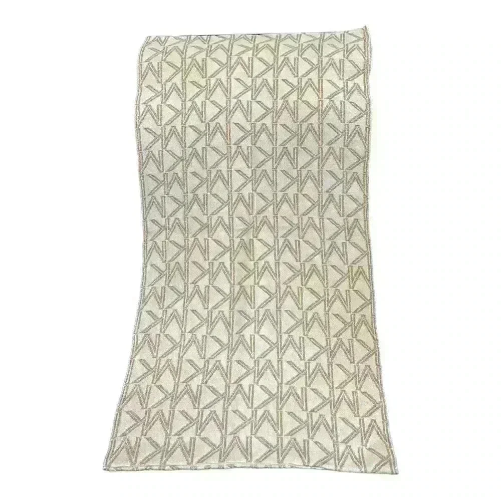 Michael Kors Womens Infinity Scarf Metallic Gold and Cream-NWOT